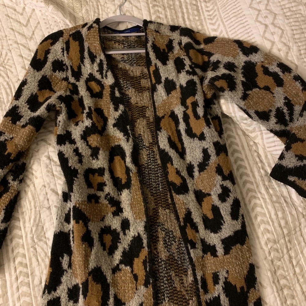 Apt. 9 Leopard Long Cardigan - Small